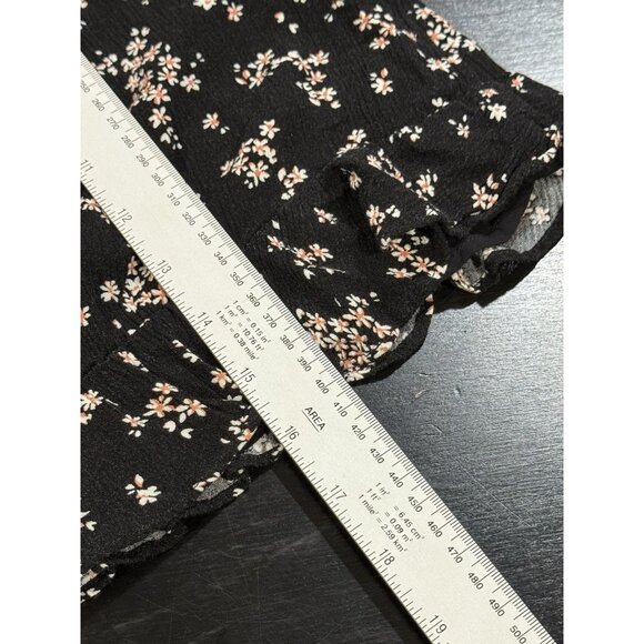 Abercrombie & Fitch Black Floral Large Whimsigoth Mini Skirt Womens Large - Picture 12 of 12